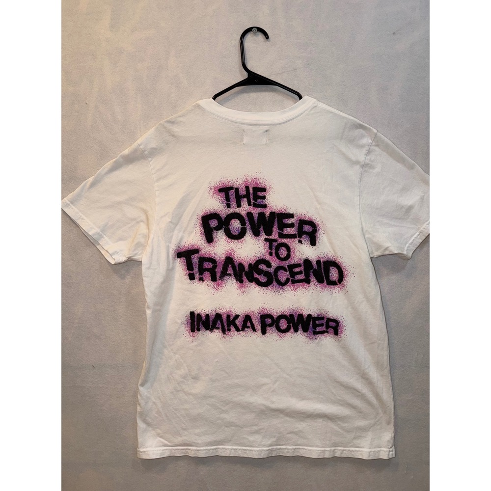 INAKA POWER The Power to Transcend White Graphic T Shirt Mens Medium